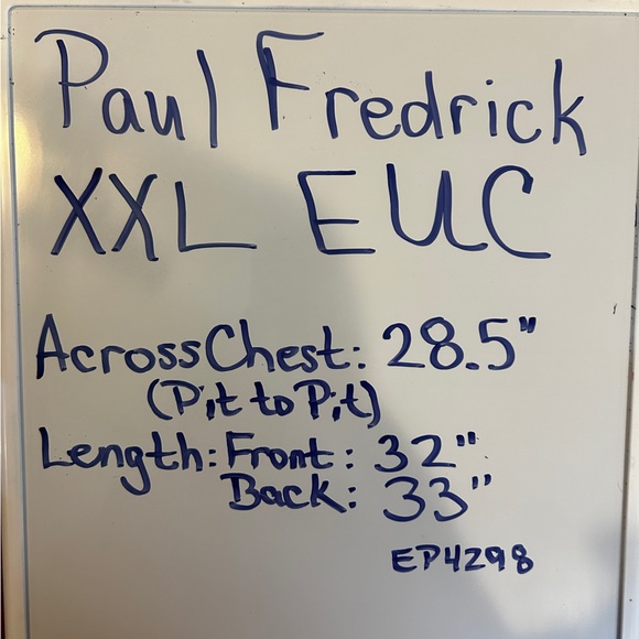 Paul Fredrick XXL Teal Grey Black Long Sleeve Button Up Shirt EUC - Picture 8 of 8